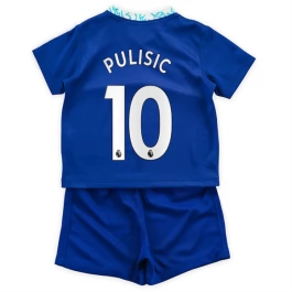 Chelsea Voetbaltenue Pulisic 10 2022-2023 Thuisshirt Kids