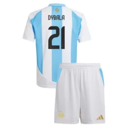 Copa América 2024 Argentinië Dybala 21 Thuisshirt Kids Voetbaltenue