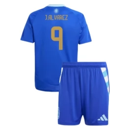 Copa América 2024 Argentinië J.Alvarez 9 Uitshirt Kids Voetbaltenue