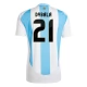 Copa América 2024 Argentinië Voetbaltenue Dybala 21 Thuisshirt
