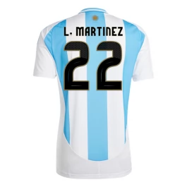 Copa América 2024 Argentinië Voetbaltenue L.Martinez 22 Thuisshirt