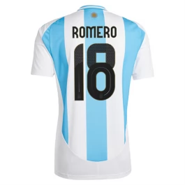 Copa América 2024 Argentinië Voetbaltenue Romero 18 Thuisshirt