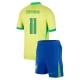 Copa América 2024 Brazilië Raphinha 11 Thuisshirt Kids Voetbaltenue