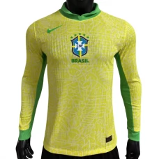 Copa América 2024 Brazilië Voetbaltenue Thuisshirt L/S
