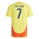Copa América 2024 Colombia Voetbaltenue Luis Díaz 7 Thuisshirt