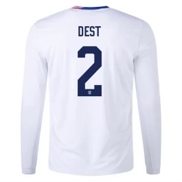 Copa América 2024 USA Voetbaltenue Dest 2 Thuisshirt L/S