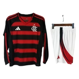 CR Flamengo Thuisshirt Kids 2025-2026 L/S Voetbaltenue