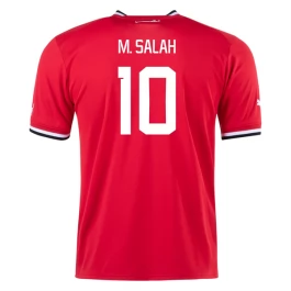 Egypte Voetbaltenue M. Salah 10 2022 Thuisshirt