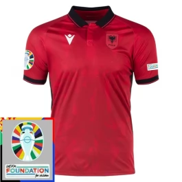 EK 2024 Albanië Thuisshirt Voetbaltenue Patch