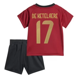 EK 2024 België De Ketelaere 17 Thuisshirt Kids Voetbaltenue
