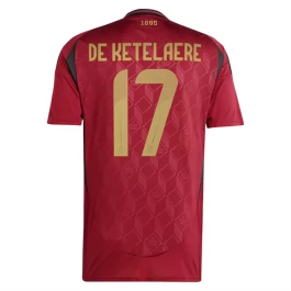 EK 2024 België De Ketelaere 17 Thuisshirt Voetbaltenue