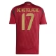 EK 2024 België De Ketelaere 17 Thuisshirt Voetbaltenue