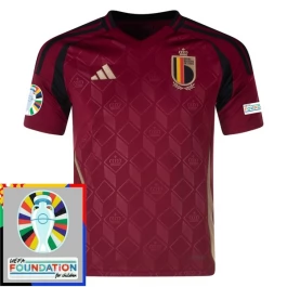 EK 2024 België Thuisshirt Voetbaltenue Patch