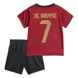 EK 2024 België Voetbaltenue De Bruyne 7 Thuisshirt Kids