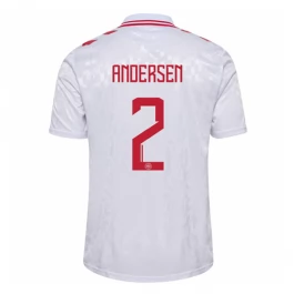 EK 2024 Denemarken Andersen 2 Uitshirt Voetbaltenue