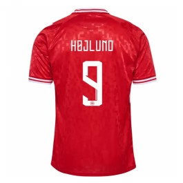 EK 2024 Denemarken Højlund 9 Thuisshirt Voetbaltenue