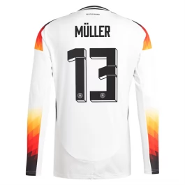 EK 2024 Duitsland Voetbaltenue Müller 13 Thuisshirt L/S
