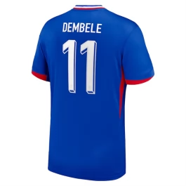 EK 2024 Frankrijk Voetbaltenue Dembele 11 Thuisshirt
