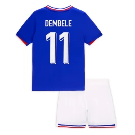 EK 2024 Frankrijk Voetbaltenue Dembele 11 Thuisshirt Kids