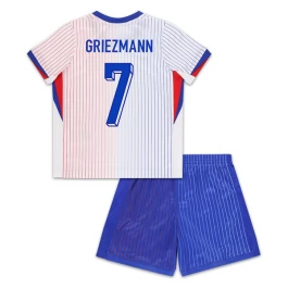 EK 2024 Frankrijk Voetbaltenue Griezmann 7 Uitshirt Kids