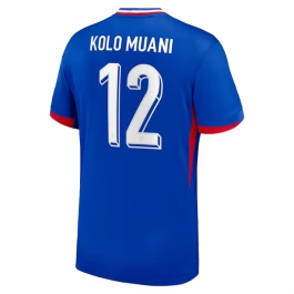 EK 2024 Frankrijk Voetbaltenue Kolo Muani 12 Thuisshirt
