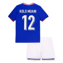 EK 2024 Frankrijk Voetbaltenue Kolo Muani 12 Thuisshirt Kids