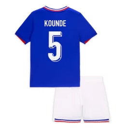 EK 2024 Frankrijk Voetbaltenue Kounde 5 Thuisshirt Kids