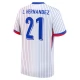 EK 2024 Frankrijk Voetbaltenue L.Hernandez 21 Uitshirt