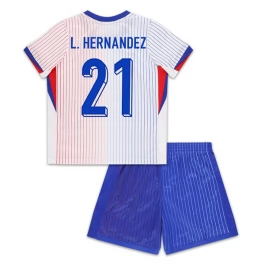 EK 2024 Frankrijk Voetbaltenue L.Hernandez 21 Uitshirt Kids