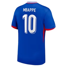 EK 2024 Frankrijk Voetbaltenue Mbappé 10 Thuisshirt