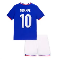EK 2024 Frankrijk Voetbaltenue Mbappé 10 Thuisshirt Kids
