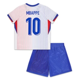 EK 2024 Frankrijk Voetbaltenue Mbappé 10 Uitshirt Kids