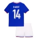 EK 2024 Frankrijk Voetbaltenue Rabiot 14 Thuisshirt Kids