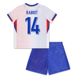 EK 2024 Frankrijk Voetbaltenue Rabiot 14 Uitshirt Kids