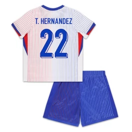 EK 2024 Frankrijk Voetbaltenue T.Hernandez 22 Uitshirt Kids