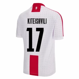 EK 2024 Georgië Kiteishvili 17 Thuisshirt Voetbaltenue