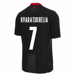 EK 2024 Georgië Kvaratskhelia 7 Uitshirt Voetbaltenue