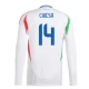 EK 2024 Italië Chiesa 14 Uitshirt L/S Voetbaltenue