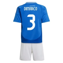 EK 2024 Italië Dimarco 3 Thuisshirt Kids Voetbaltenue