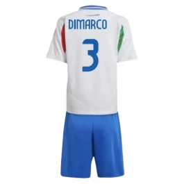 EK 2024 Italië Dimarco 3 Uitshirt Kids Voetbaltenue