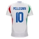 EK 2024 Italië Pellegrini 10 Uitshirt Voetbaltenue