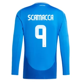 EK 2024 Italië Scamacca 9 Thuisshirt L/S Voetbaltenue