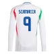 EK 2024 Italië Scamacca 9 Uitshirt L/S Voetbaltenue
