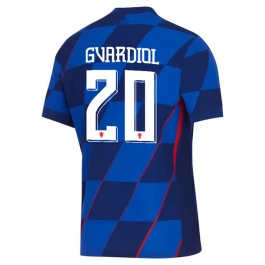 EK 2024 Kroatië Gvardiol 20 Uitshirt Voetbaltenue