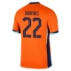 EK 2024 Nederland Dumfries 22 Thuisshirt Voetbaltenue