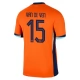 EK 2024 Nederland Van de Ven 15 Thuisshirt Voetbaltenue