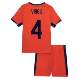 EK 2024 Nederland Virgil 4 Thuisshirt Kids Voetbaltenue