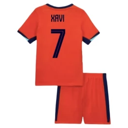 EK 2024 Nederland Xavi 7 Thuisshirt Kids Voetbaltenue