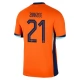 EK 2024 Nederland Zirkzee 21 Thuisshirt Voetbaltenue