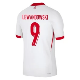 EK 2024 Polen Lewandowski 9 Thuisshirt Voetbaltenue